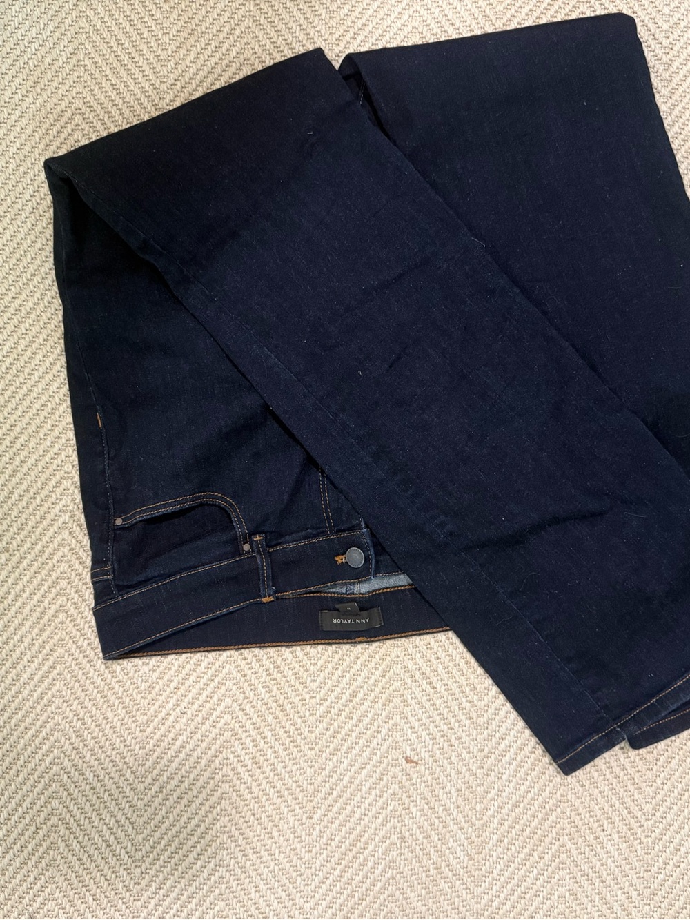 Ann Taylor Dark Indigo Flare Jeans - Picture 2 of 3